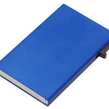 Картхолдер Florence с RFID- защитой из алюминия, синий