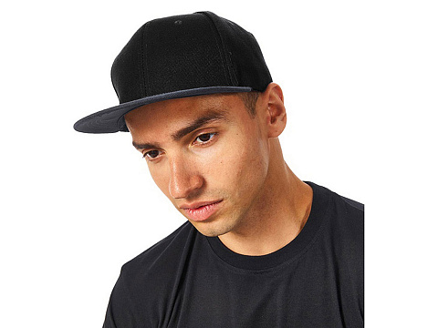 Бейсболка с прямым козырьком Los Angeles 2.0, черный/серый меланж - рис 2.