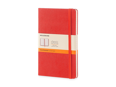 Записная книжка Moleskine Classic (в линейку) в твердой обложке, Large (13х21см), красный