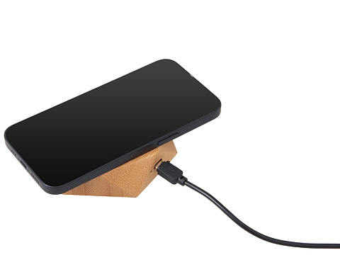 Беспроводное зарядное устройство Gex, 15 Вт, бамбук - рис 2.