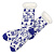 Новогодние носки-тапки (синие) - миниатюра