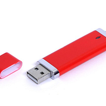 USB-флешка промо на 32 Гб прямоугольной классической формы, красный