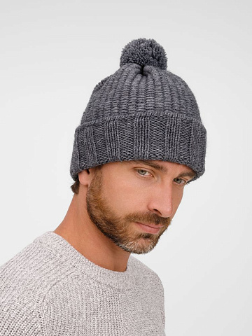 Шапка Frissonelle, серый меланж - рис 5.