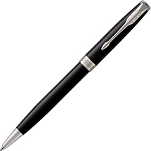 Ручка шариковая Parker Sonnet Core Black Lacquer CT, черный/серебристый