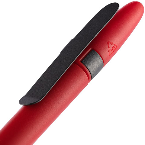 Ручка шариковая Prodir DS5 TSM Metal Clip, красная с серым - рис 6.