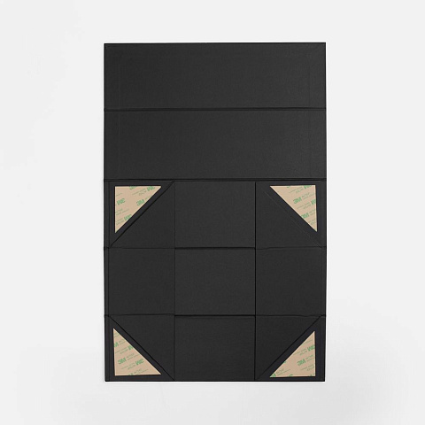 Коробка складная под бутылку Color Jacket Fold, черная - рис 5.