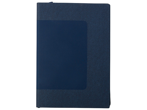 Бизнес блокнот Supreme с вставкой из софт-тача, гибкая обложка, 128 листов, синий - рис 3.