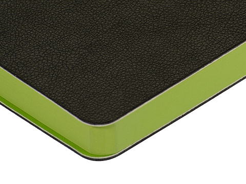 Ежедневник А5 датированный Boston 2026, черный с салатовым обрезом - рис 4.