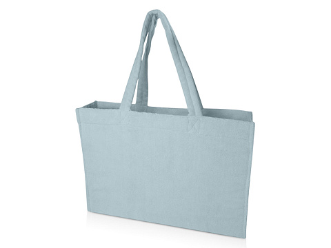 Пляжная эко-сумка Siam объемом 13 л из переработанной махровой ткани, сертифицированной GRS - Cloud Blue