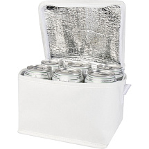 Spectrum нетканая сумка-холодильник, 4 л, на 6 банок, из переработанных материалов, белый