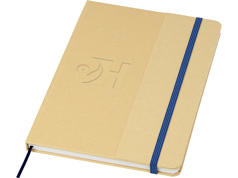 Nelida блокнот формата А5 в твердой обложке из переработанного картона - Синий - рис 4.