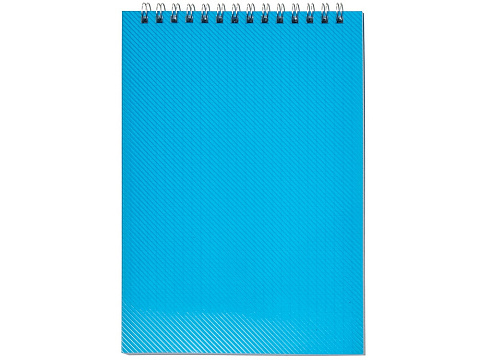 Блокнот на пружине в пластиковой обложке А5, синий - рис 2.