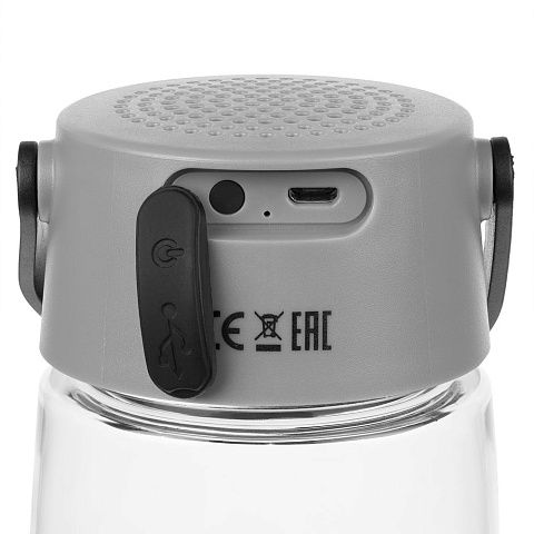 Бутылка для воды Torsta Light с колонкой и светильником, серая - рис 6.