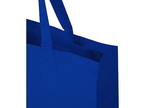 Odessa большая эко-сумка из переработанного хлопка, сертифицированного согласно GRS, плотностью 220 г/м² - Ярко-синий - рис 4.