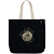 Холщовая сумка с вышивкой «Клубятся мысли», черная - миниатюра