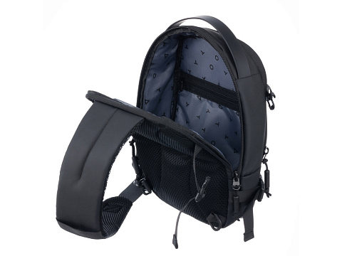 Рюкзак на одно плечо TORBER Xtreme, чёрный, 20 х 8 х 31 см, 5л - рис 6.