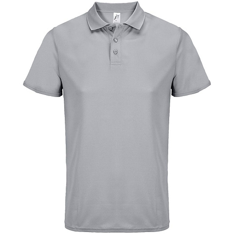 Рубашка поло унисекс Pitcher, серая - рис 2.
