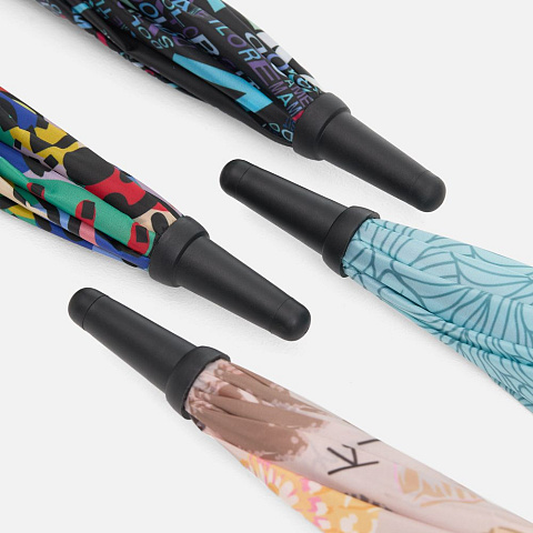 Зонт-трость Undercolor с полной запечаткой на заказ, с зелеными спицами - рис 4.