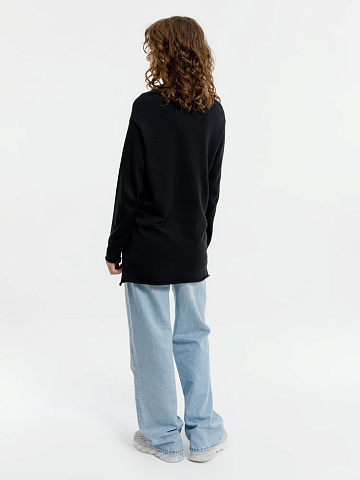 Лонгслив унисекс Siluetti Fuori, черный - рис 7.