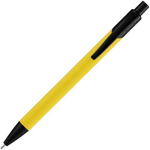 Ручка шариковая Undertone Black Soft Touch, желтая - рис 5.