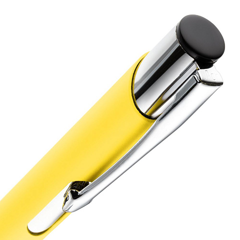 Ручка шариковая Keskus Soft Touch, желтая - рис 5.