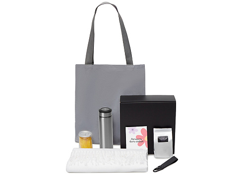 Подарочный набор Re:f. Walk с палантином, шоппером и термосом, белый - рис 2.