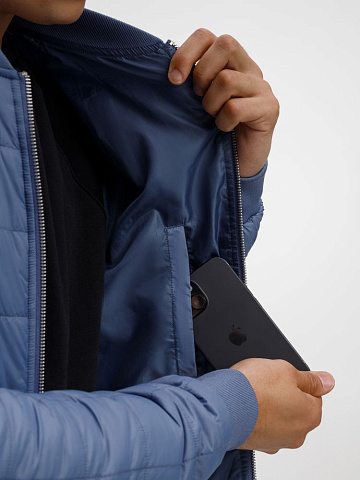 Куртка унисекс Warmbridge, синяя (джинс) - рис 11.