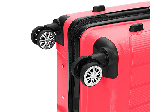 Чемодан TORBER В Отпуск, ярко-розовый, полипропилен, 55 х 36 х 21,5 см, 37 л - рис 8.