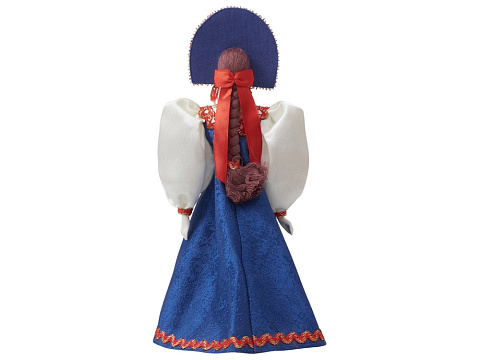 Подарочный набор: кукла фарфоровая, крем-мед, синий - рис 11.