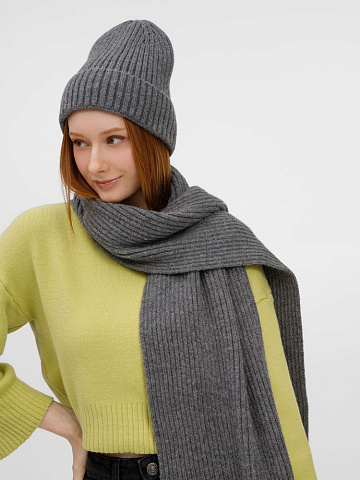 Шарф Laconi, темно-серый меланж - рис 8.