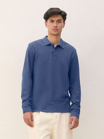 Рубашка поло унисекс с длинным рукавом Pacific LSL, ярко-синяя (royal) - рис 5.