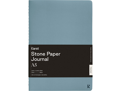 Комплект из двух блокнотов Karst формата A5 с листами из каменной бумаги, slate grey - рис 2.