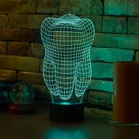 3D лампа Зуб - рис 6.