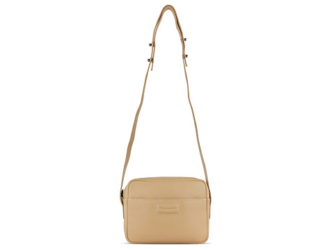 Сумка кросс-боди женская BUGATTI Elsa, песочного цвета, воловья кожа/полиэстер, 19х5,5х14 см - рис 3.