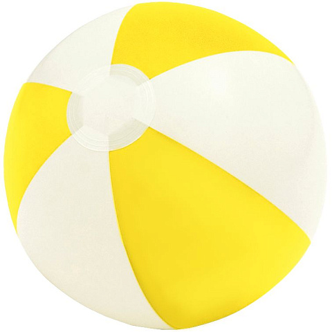 Надувной пляжный мяч Cruise, желтый с белым - рис 2.
