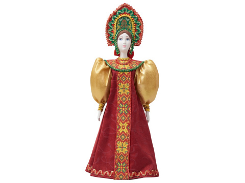 Подарочный набор: кукла фарфоровая, мед, красный - рис 5.