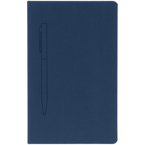 Ежедневник Magnet Shall с ручкой, синий - рис 6.