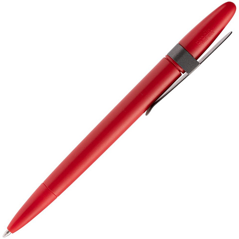 Ручка шариковая Prodir DS5 TSM Metal Clip, красная с серым - рис 4.
