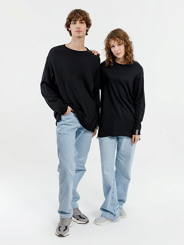 Лонгслив унисекс Siluetti Fuori, черный - рис 10.