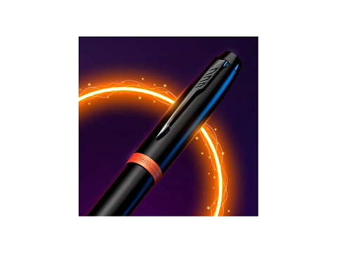 Шариковая ручка Parker IM Vibrant Rings Flame Orange, стержень: M blue, в подарочной упаковке. - рис 5.