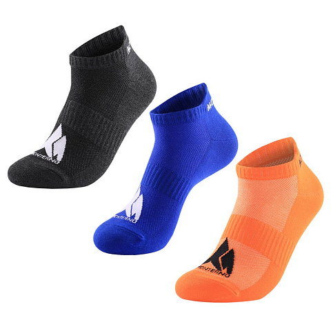 Набор из 3 пар спортивных носков Monterno Sport, серый, синий и оранжевый - рис 2.