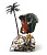 Часы «Пальмовый рай» из яшмы с бронзой - миниатюра
