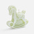 Свеча фигурная «Лошадка-качалка», светло-зеленая - миниатюра - рис 2.
