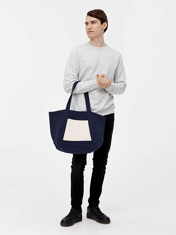 Шопер Shophop, синий с неокрашенным - рис 10.