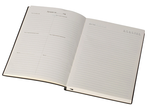 Бизнес блокнот Supreme с вставкой из софт-тача, гибкая обложка, 128 листов, черный - рис 9.