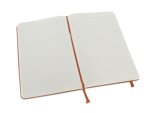 Записная книжка Moleskine Classic (в линейку) в твердой обложке, Large (13х21см), оранжевый коралл - рис 3.