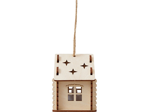 Подвеска с подсветкой домик (с мерцающей свечкой) - рис 4.
