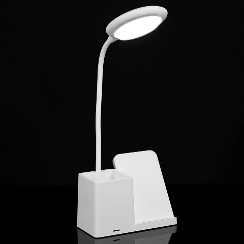 Лампа с органайзером и беспроводной зарядкой writeLight, ver. 2, белая - рис 14.