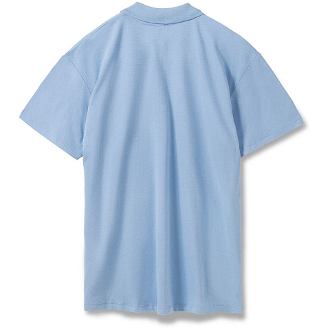 Рубашка поло мужская Summer 170, голубая - рис 3.