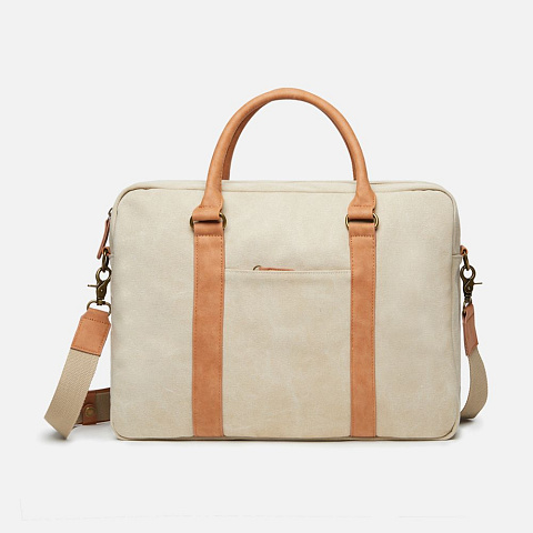 Сумка для ноутбука Bosler, бежевая - рис 3.